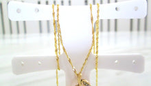 Load image into Gallery viewer, 1970s 9ct Yellow Gold Coral &amp; Diamond Rope Chain Floral Pendant Necklace
