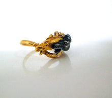 Load image into Gallery viewer, 1980&#39;s 18ct Yellow &amp; Black Gold Carrera Y Carrera Stallion Horse Diamond Ring
