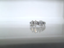 Load image into Gallery viewer, 14ct White Gold Marquise &amp; Round Brilliant Cut Diamond Trilogy Ring
