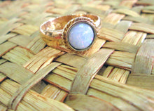 Load image into Gallery viewer, Antique Victorian 18ct Yellow Gold Bezel Set Solid Opal Solitaire Ring
