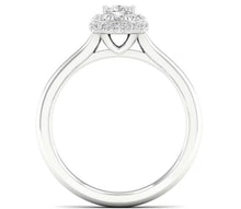 Load image into Gallery viewer, 18ct White Gold .52ct Diamond Halo Pear Shaped Cluster Ring
