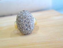 Load image into Gallery viewer, 18ct Yellow Gold 2.20ct Round Brilliant Cut Diamond Cluster Bombe Ring
