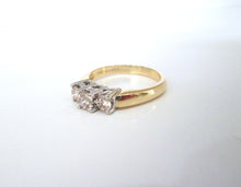 Load image into Gallery viewer, 18ct Yellow Gold .70ct Brilliant Cut Diamond Trilogy Ring

