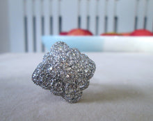 Load image into Gallery viewer, 18ct White Gold 3.50ct Large Diamond Daisy Cluster Ring
