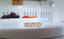 Load image into Gallery viewer, 18ct Yellow Gold .75ct Brilliant Cut Channel Set Diamond Half Eternity Ring
