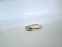 Load image into Gallery viewer, 9ct Yellow Gold Old Mine Cut Diamond Trilogy Ring
