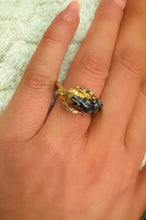 Load image into Gallery viewer, 1980&#39;s 18ct Yellow &amp; Black Gold Carrera Y Carrera Stallion Horse Diamond Ring
