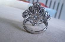 Load image into Gallery viewer, 18ct White Gold 3.50ct Large Diamond Daisy Cluster Ring
