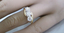 Load image into Gallery viewer, 18ct Yellow Gold 1.00ct Brilliant Cut Diamond Trilogy Engagement Ring
