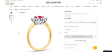 Load image into Gallery viewer, 18ct Yellow Gold Ruby &amp; Brilliant Cut Diamond Cluster Halo Ring
