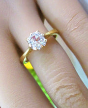 Load image into Gallery viewer, 18ct Gold 1.00ct Old Mine Cushion Cut Diamond Solitaire Engagement Ring

