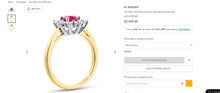 Load image into Gallery viewer, 18ct Yellow Gold Ruby &amp; Brilliant Cut Diamond Cluster Halo Ring
