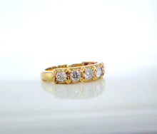 Load image into Gallery viewer, 18ct Yellow Gold 1.00ct Brilliant Cut Diamond Half Eternity Ring
