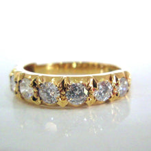 Load image into Gallery viewer, 18ct Yellow Gold 1.00ct Brilliant Cut Diamond Half Eternity Ring
