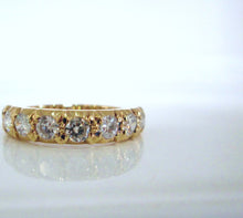Load image into Gallery viewer, 18ct Yellow Gold 1.00ct Brilliant Cut Diamond Half Eternity Ring
