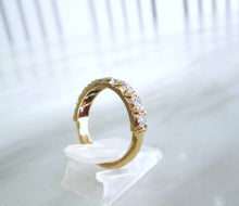 Load image into Gallery viewer, 18ct Yellow Gold 1.00ct Brilliant Cut Diamond Half Eternity Ring
