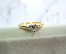 Load image into Gallery viewer, 14ct Yellow Gold Heart Cut Diamond Solitaire Engagement Ring
