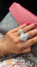 Load image into Gallery viewer, 18ct White Gold 3.50ct Large Diamond Daisy Cluster Ring
