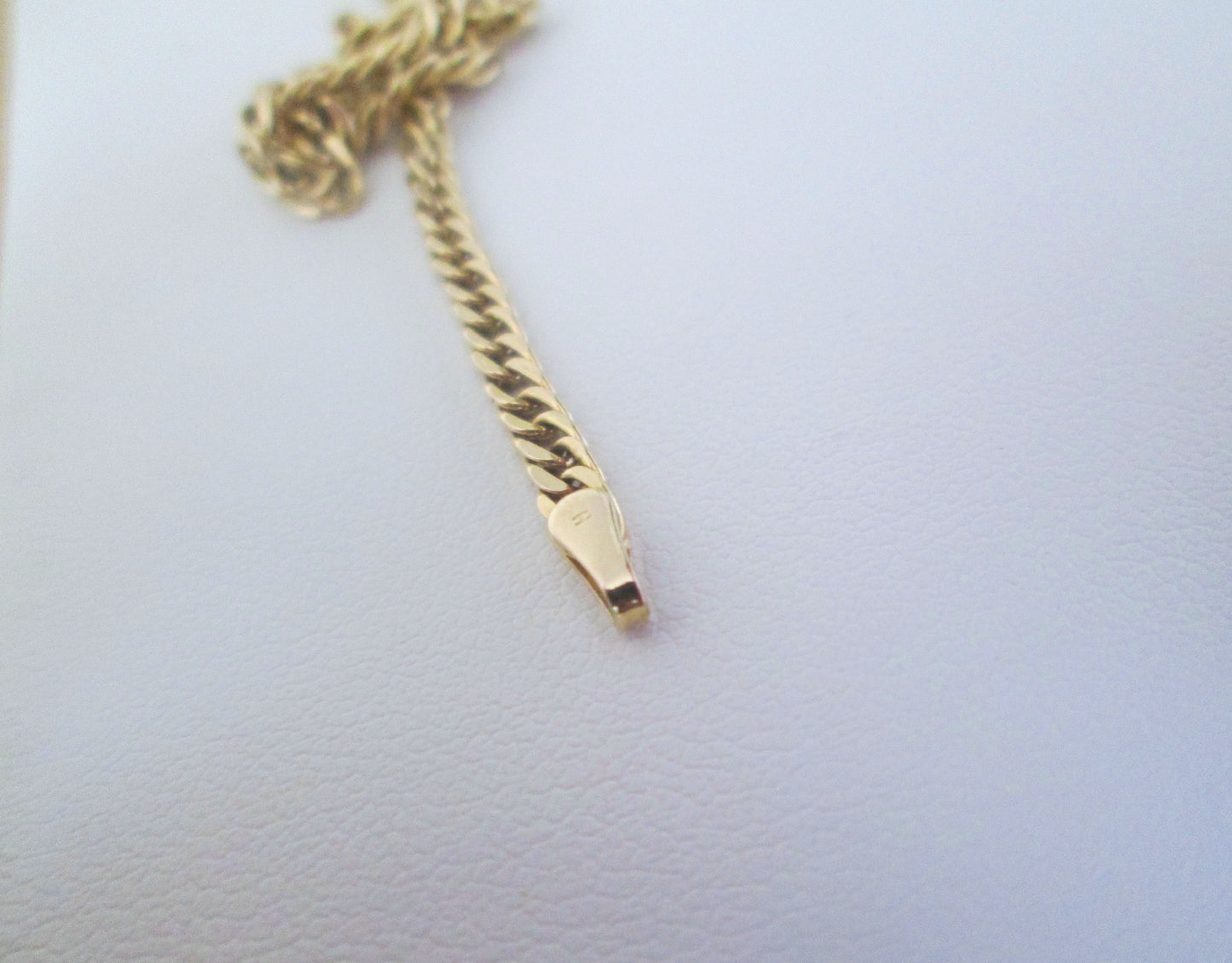 18ct Solid Gold Cuban Curb Chain Anklet Bracelet 10.1" Fine Link Yellow Gold