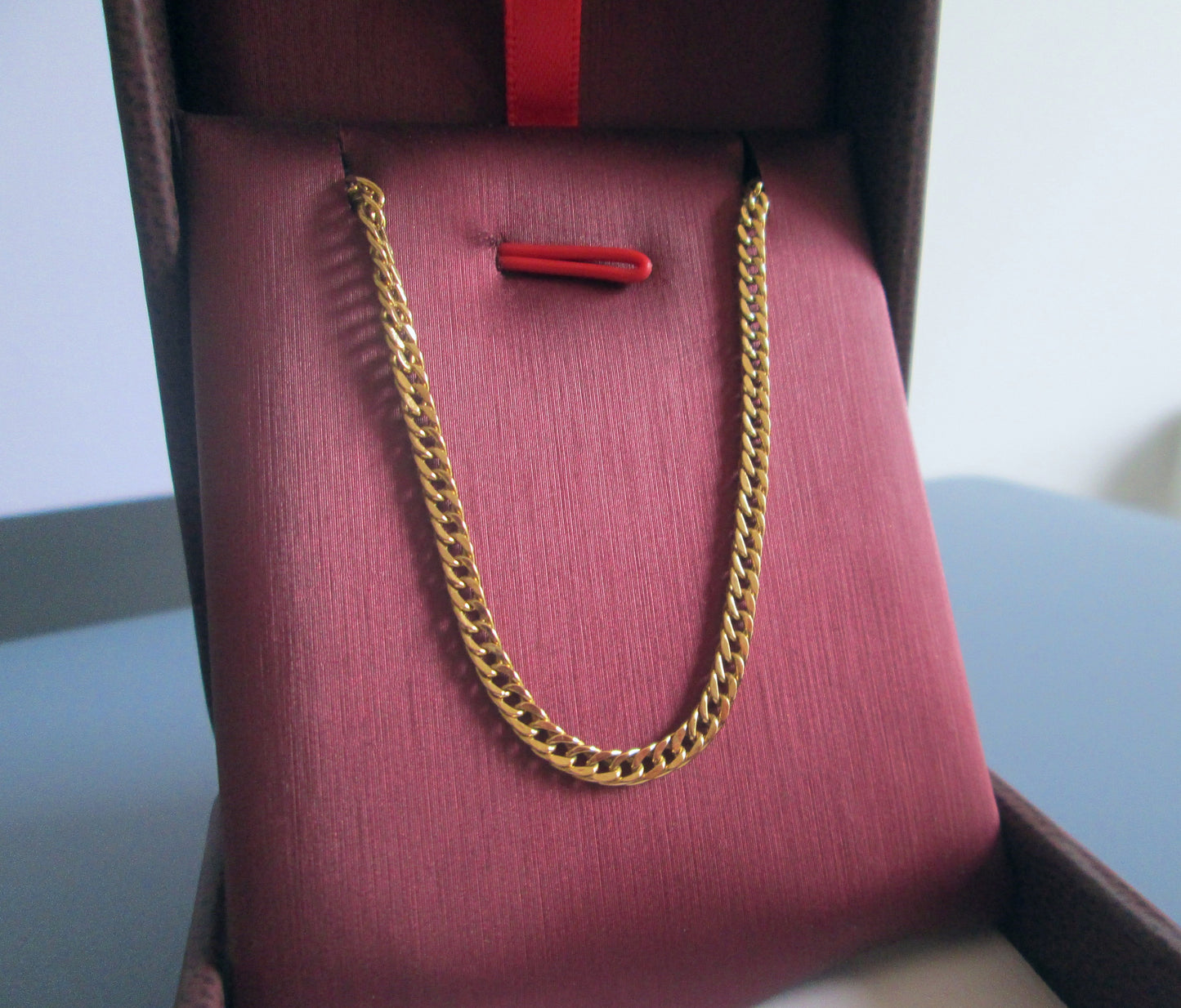 18ct Solid Gold Cuban Curb Chain Anklet Bracelet 10.1" Fine Link Yellow Gold