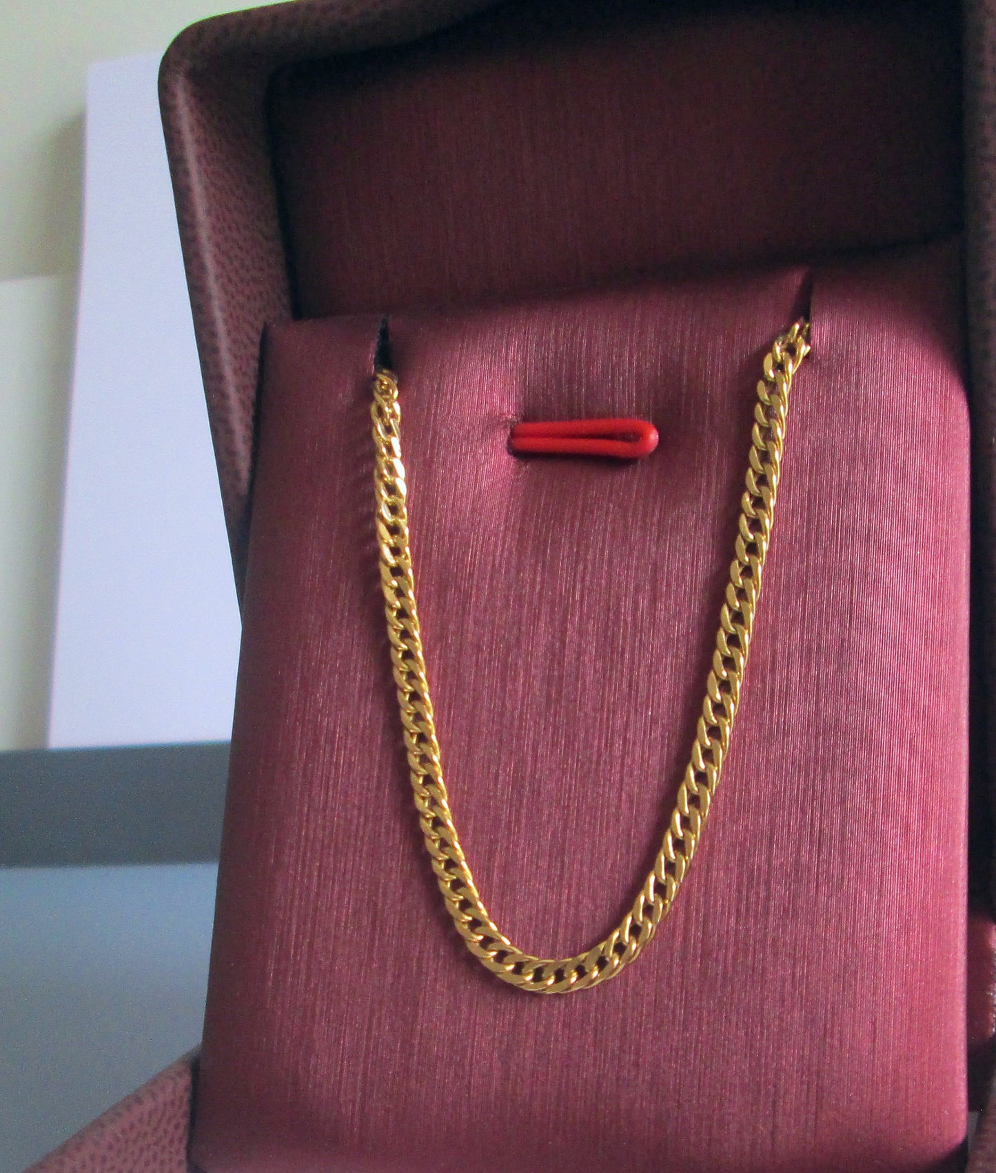18ct Solid Gold Cuban Curb Chain Anklet Bracelet 10.1" Fine Link Yellow Gold