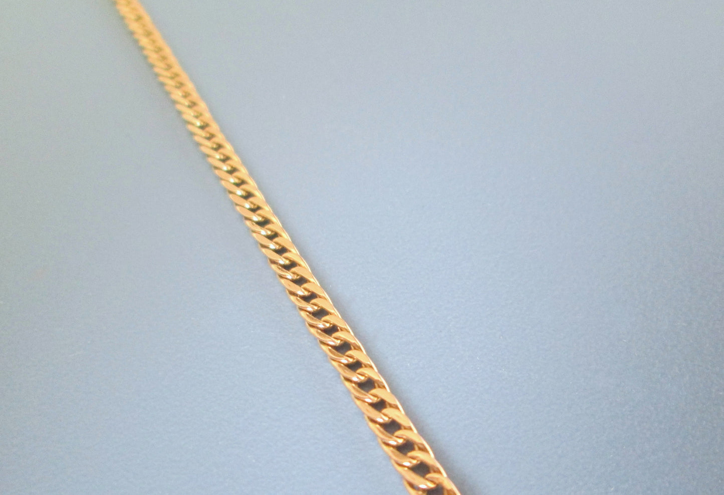 18ct Solid Gold Cuban Curb Chain Anklet Bracelet 10.1" Fine Link Yellow Gold