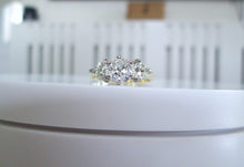 Load image into Gallery viewer, 18ct Yellow Gold 1.10ct Old Mine Cut Diamond Trilogy Ring
