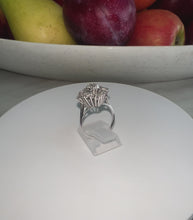 Load and play video in Gallery viewer, French 18ct White Gold 1.40ct Old Mine Cut Diamond Cluster Ring
