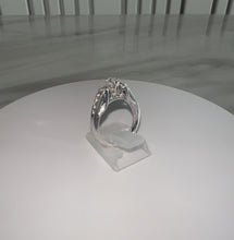 Load and play video in Gallery viewer, 14ct White Gold Marquise &amp; Round Brilliant Cut Diamond Trilogy Ring
