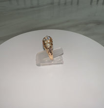Load and play video in Gallery viewer, 10ct Yellow Gold Moonstone &amp; Seed Pearl Gypsy Ring
