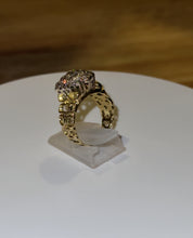 Load and play video in Gallery viewer, Heavy 14ct Yellow Gold 2.00ct Large Brilliant Cut Diamond Cluster Ring
