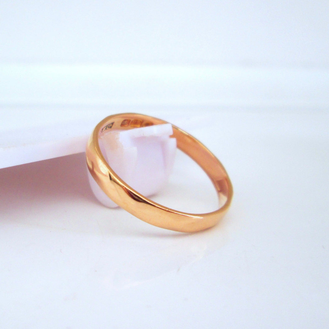1950's 22ct Yellow Gold Wedding Textured Band Ring - It's Vintage Darling
