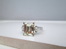 Load image into Gallery viewer, 950 Platinum 7.47ct Rectangular &amp; Pear Cut Diamond Ring - It&#39;s Vintage Darling
