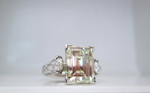 Load image into Gallery viewer, 950 Platinum 7.47ct Rectangular &amp; Pear Cut Diamond Ring - It&#39;s Vintage Darling
